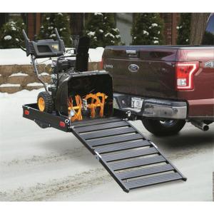 Guide Gear Vehicle Hitch Cargo Carrier, Pickup Truck Ramps Aluminum, Folding, 3-Position, Black