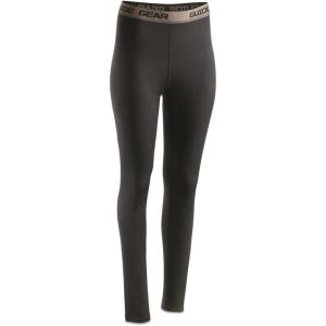 Guide Gear Women’s Lightweight Base Layer Bottoms, Moisture-Wicking Warm Long John Legging Pants(Black)