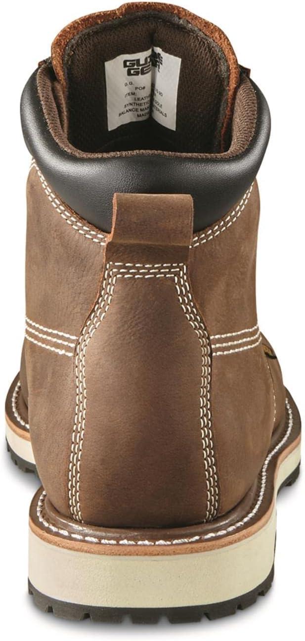 image:imageGuide Gear Rugged Timber Mens Chukka Boots Waterproof Leather Work Shoes Moisture Wicking Insoles PullOn Ankle BootCanteen Brown