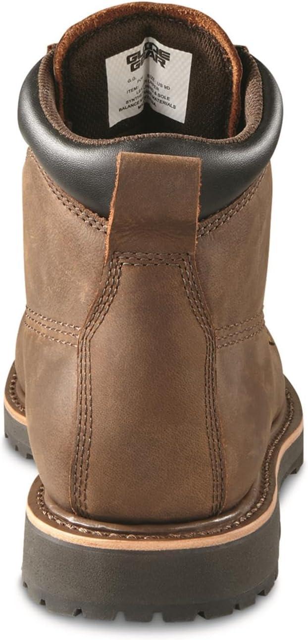image:imageGuide Gear Rugged Timber Mens Chukka Boots Waterproof Leather Work Shoes Moisture Wicking Insoles PullOn Ankle BootCanteen Brown