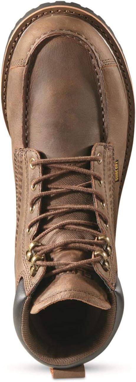 image:imageGuide Gear Rugged Timber Mens Chukka Boots Waterproof Leather Work Shoes Moisture Wicking Insoles PullOn Ankle BootCanteen Brown
