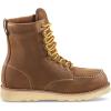 Guide Gear 8” Wedge Moc Toe Work Boots for Men, Leather Construction Mid-High Shoes, Moisture-Wicking Lining(Brown)