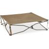 Guide Gear Bed with Elevated Bed Frame, Raised Outdoor Pet Couch, Cot, Dura Mesh Brown(Brown)
