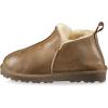 Guide Gear Double-Face Shearling Mens Boot Slippers, Leather, Fur-Lined, Warm, Lounge Booties, Bedroom House Shoes, Indoor and Outdoor(Brown Bomber)