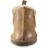 Guide Gear Double-Face Shearling Mens Boot Slippers, Leather, Fur-Lined, Warm, Lounge Booties, Bedroom House Shoes, Indoor and Outdoor(Brown Bomber)