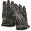 Guide Gear Men’s Deerskin Leather Work Gloves Insulated, Thinsulate 40 Gram(Black)