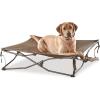 Guide Gear Bed with Elevated Bed Frame, Raised Outdoor Pet Couch, Cot, Dura Mesh Brown(Brown)