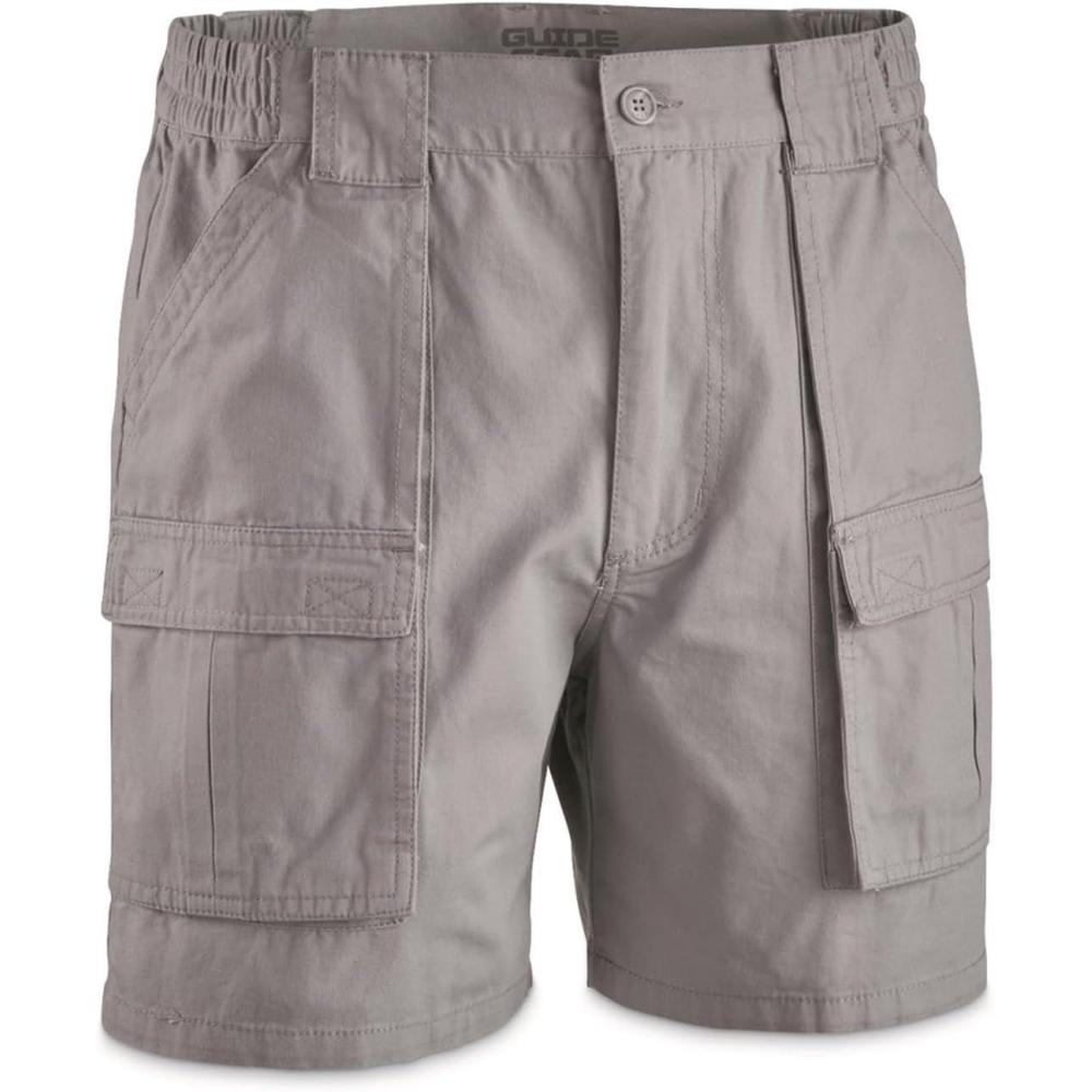 image:imageGuide Gear Cargo Shorts for Men Wakota  Casual and Cotton 6 Inch Inseam ShortsUltimate Gray