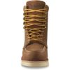 Guide Gear 8” Wedge Moc Toe Waterproof Work Boots for Men, Leather Construction Mid-High Shoes, Moisture-Wicking Lining(Brown)
