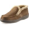 Guide Gear Burly II Men’s Fuzzy Warm Cozy Moccasin Slippers Indoor Outdoor Bedroom House Shoes(Sage)