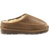 Guide Gear Double-Face Shearling Mens Clog Slippers, Leather, Fur-Lined, Warm, Slip-On, Open Back Lounge Slide Shoes, Bedroom House Slippers, Indoor and Outdoor(Brown Bomber)