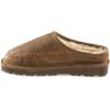 Guide Gear Double-Face Shearling Mens Clog Slippers, Leather, Fur-Lined, Warm, Slip-On, Open Back Lounge Slide Shoes, Bedroom House Slippers, Indoor and Outdoor(Brown Bomber)
