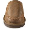 Guide Gear Double-Face Shearling Mens Clog Slippers, Leather, Fur-Lined, Warm, Slip-On, Open Back Lounge Slide Shoes, Bedroom House Slippers, Indoor and Outdoor(Brown Bomber)