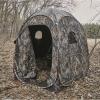 Guide Gear HuntRite Deluxe 4-Panel Spring Steel Hunting Blind; 2 Person Ground Tent for Deer and Turkey Season(Camo)