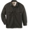Guide Gear Solid Sherpa Lined Fleece CPO Long Sleeve Shirt Jacket; for Work, Hunting or Casual Wear for Men(Black)