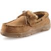 Guide Gear Suede Leather Moccasins for Men, Bedroom House Slippers, Indoor and Outdoor Shoes(Cinnamon)