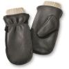 Guide Gear Men’s Waterproof Genuine Deerskin Leather Mittens Lined with Wool Liner Mitts, Windproof for Wood Chopping(Black)