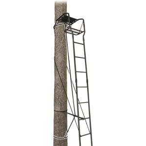 Guide Gear 15’ Single Shot Single Person Ladder Tree Stand with Grip Jaw System; Portable, Hunting Deer Season