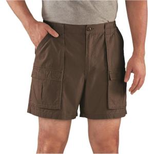 Guide Gear Cargo Shorts for Men Wakota – Casual and Cotton 6 Inch Inseam Shorts(Chocolate)