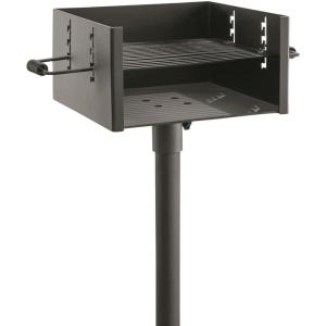 Guide Gear Heavy-Duty Park-Style Charcoal BBQ Grill for Camping, Outdoor Cooking, Backyard, Patio, Camp Grilling Barbecues, 15.5″ x 15″ x 8.25″h.