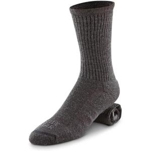 Guide Gear Lightweight Performance Crew Socks for Men and Women, Outdoor, Hiking, Running, Walking, Trekking, Sports, 1 Pair(Black)