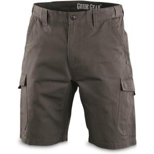 Guide Gear Mens Cargo Shorts Heavy Duty Cotton Ripstop – for Casual, Hiking, Summer(Graphite Gray)