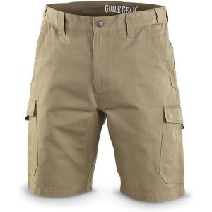 Guide Gear Mens Cargo Shorts Heavy Duty Cotton Ripstop – for Casual, Hiking, Summer(Khaki)