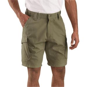Guide Gear Mens Cargo Shorts Heavy Duty Cotton Ripstop – for Casual, Hiking, Summer(Moss)