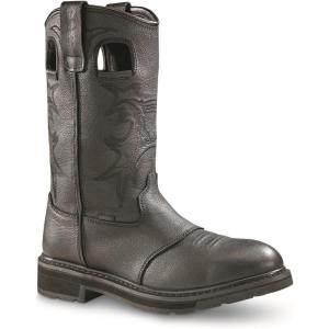 Guide Gear Bandit II Men’s Concealed Carry Western Cowboy Rodeo Work Boots Leather Waterproof Shoes(Black)