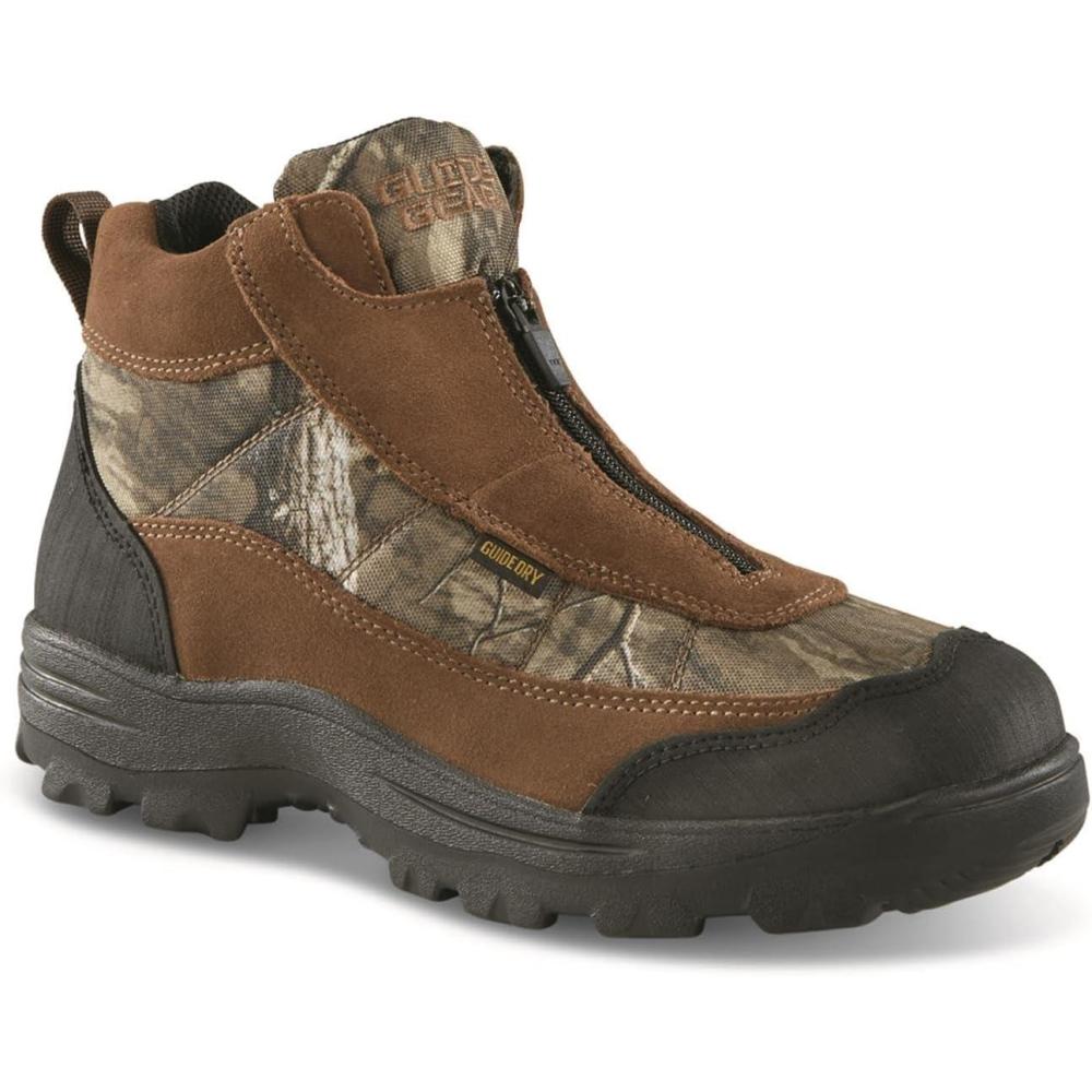 image:imageGuide Gear Mens Silvercliff II Mid Zip Hiking Boots Waterproof Outdoor Shoes Mossy Oak Country Roots 10 2E Wide