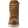 Guide Gear 8” Wedge Moc Toe Work Boots for Men, Leather Construction Mid-High Shoes, Moisture-Wicking Lining Brown 8.5D (Medium)