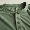 Guide Gear Men’s Henley Short Sleeve Tee Shirt; for Casual Outdoor Activities Ivy Green XL Tall