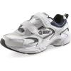 Guide Gear Walking Shoes for Men Hook and Loop, Comfortable Shoes for Work, Casual, Working White/Navy 12D (Medium)
