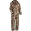 Guide Gear Men’s Dry Waterproof Hunting Coveralls with Hood, Insulated Camo Hunt Overalls Mossy Oak Country Roots XL
