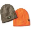 Guide Gear Men’s Lighted Beanie Hats, 2 Pack; Includes Batteries, Wear During Day or Night Blaze/Green Camo One Size Fits Most
