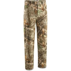 Guide Gear Men’s Cotton Camo Pants, Camouflage Jeans Relaxed Fit for Hunting or Casual RT Edge W40 L30
