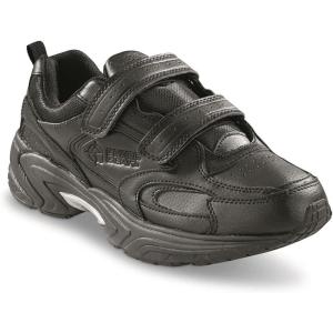 Guide Gear Walking Shoes for Men Hook and Loop, Comfortable Shoes for Work, Casual, Working Black 11 4E (2xExtraWide)