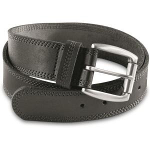 Guide Gear 1.5” Leather Belt; for Work, Casual or Dress Black MEDIUM