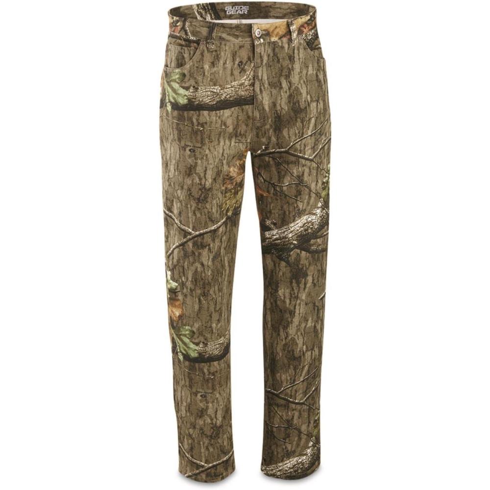 image:imageGuide Gear Mens Cotton Camo Pants Camouflage Jeans Relaxed Fit for Hunting or Casual Mossy Oak Country Roots W40 L32
