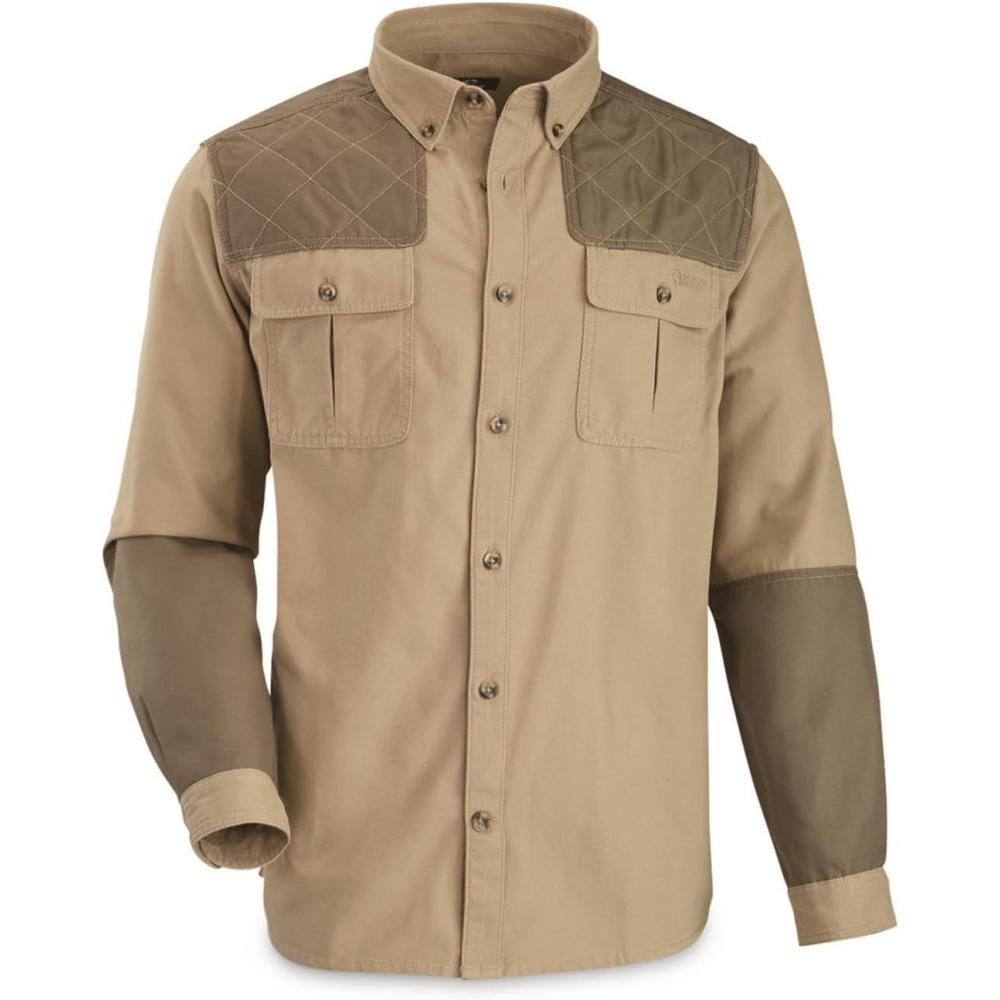 image:imageGuide Gear Mens Long Sleeve Shirt Tactical Shirt and Hunting Gear DesertBark Medium