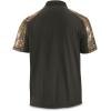 Guide Gear Men’s Camo Detail Polo Shirt; Outdoors Clothing for Hunting, Fishing, Hiking or Working Black/RT APX 2XL Tall