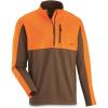 Guide Gear Men’s Upland Quarter-Zip Fleece Pullover; Fall Season Hunting Jacket Branch/Blaze XL
