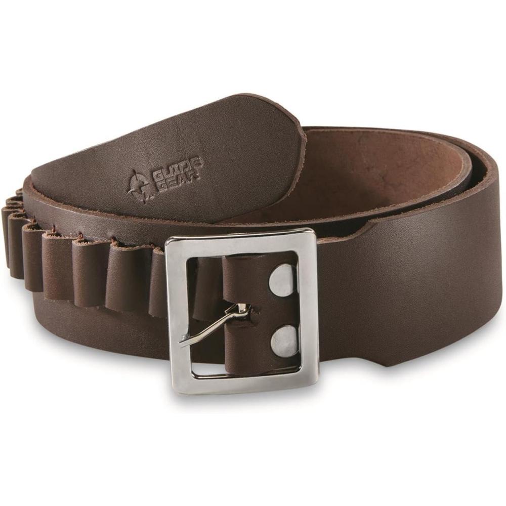 image:imageGuide Gear 20 Loop Cartridge Belt Slide for Men Leather WesternStyle 38 Special357 MagnumDark Brown
