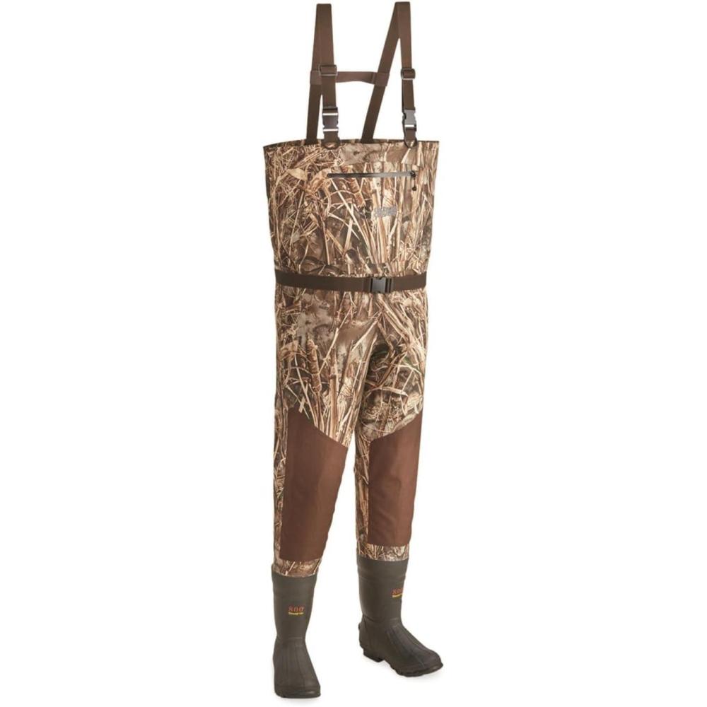 image:imageGuide Gear Mens Breathable Hunting Chest Waders with Boots Camo with 800Gram Insulation Stout Sizes