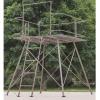 Guide Gear 6′ Quad Pod Hunting Tower Blind, 2-3 Man Stand Elevated, Hunting Gear Equipment Accessories, 6×6′(Mossy Oak Country Roots)