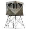Guide Gear 6′ Quad Pod Hunting Tower Blind, 2-3 Man Stand Elevated, Hunting Gear Equipment Accessories, 6×6′(Mossy Oak Country Roots)