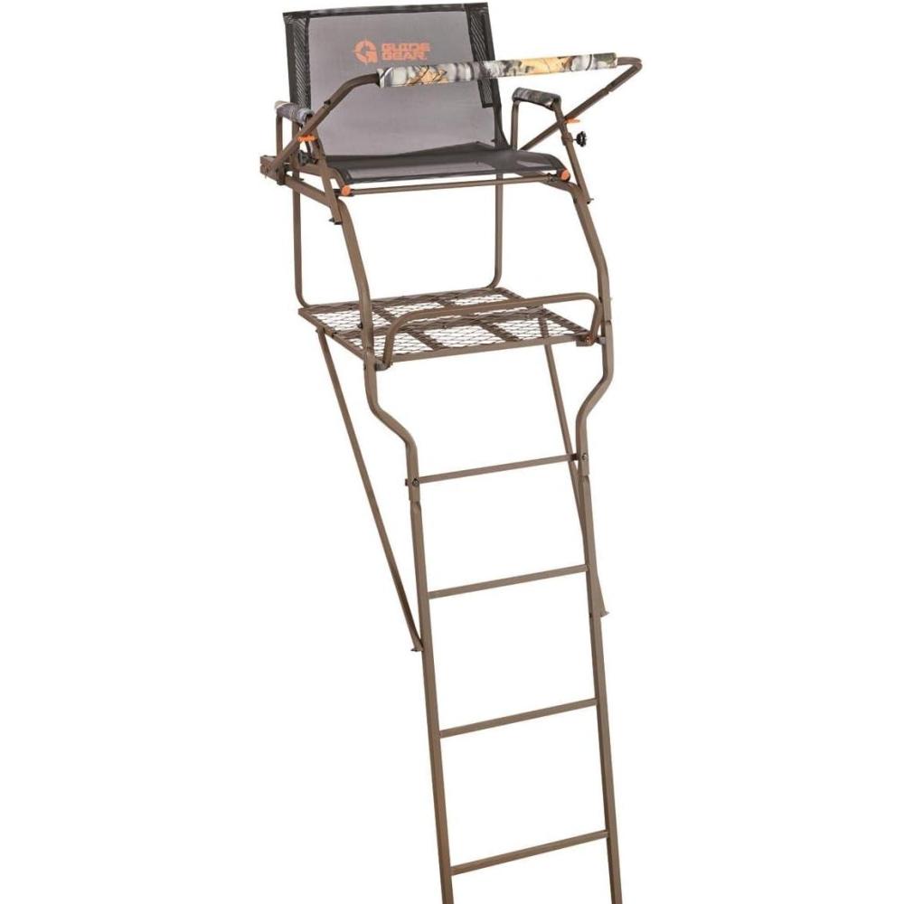 image:imageGuide Gear Ultra Comfort 18 Ladder Tree Stand for Hunting Climbing Hunt Seat Hunting Gear Equipment AccessoriesMossy Oak Country Roots