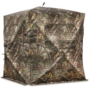 Guide Gear Field General 4-Star Hunting Ground Blind with Snow Support Pole, 1 Man Person Tent, Turkey, Duck, Deer Hunting Gear Equipment Accessories(Realtree APX)