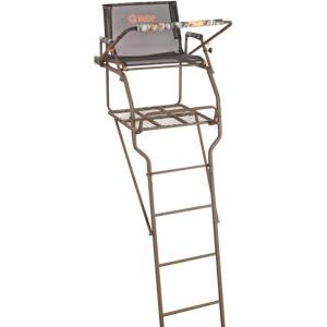 Guide Gear Ultra Comfort 18′ Ladder Tree Stand for Hunting Climbing Hunt Seat, Hunting Gear Equipment Accessories(Mossy Oak Country Roots)