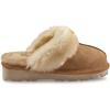 Guide Gear Double-Face Shearling Womens Scuff Slippers, Leather, Fur-Lined, Warm, Slip-On, Open Back Lounge Slide Shoes, Bedroom House Slippers, Indoor and Outdoor(Wicker)